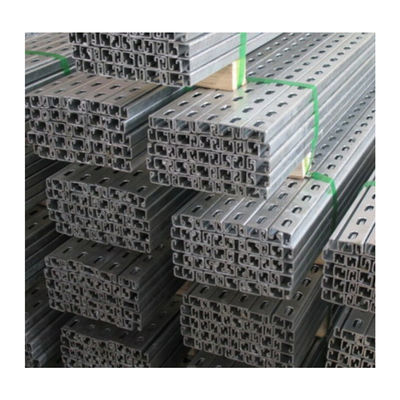 kopen 3 inch zacht koolstofstaal C-kanaal gesloten warm gedompeld gegalvaniseerd strut geperforeerd metaal online manufacture