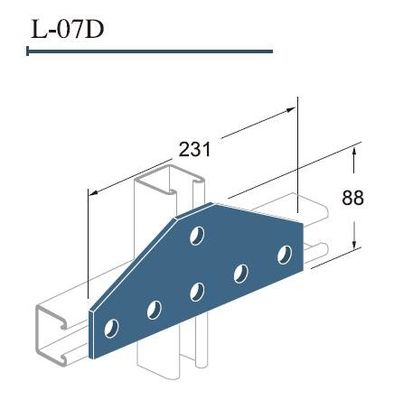 kopen 4 Hole 5 Hole 6 Hole Tee Gusset Plate Strut Channel Fittings Accessoires online manufacture